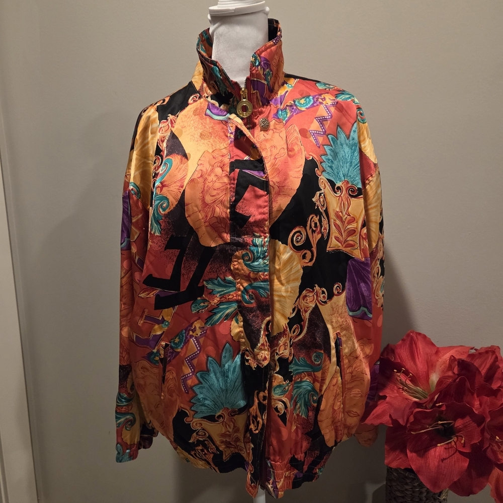 Rare 100% Silk Mureli Womens Small Jacket Vintage